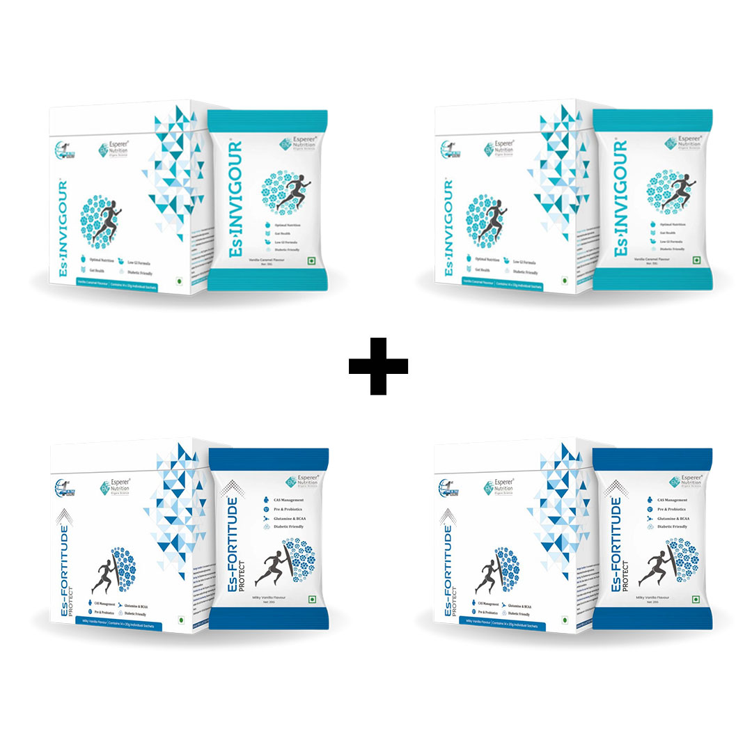 Combo Offer – 1 Month Therapy: 2 Boxes Es-Invigour + 2 Boxes of Es-Fortitude Protect